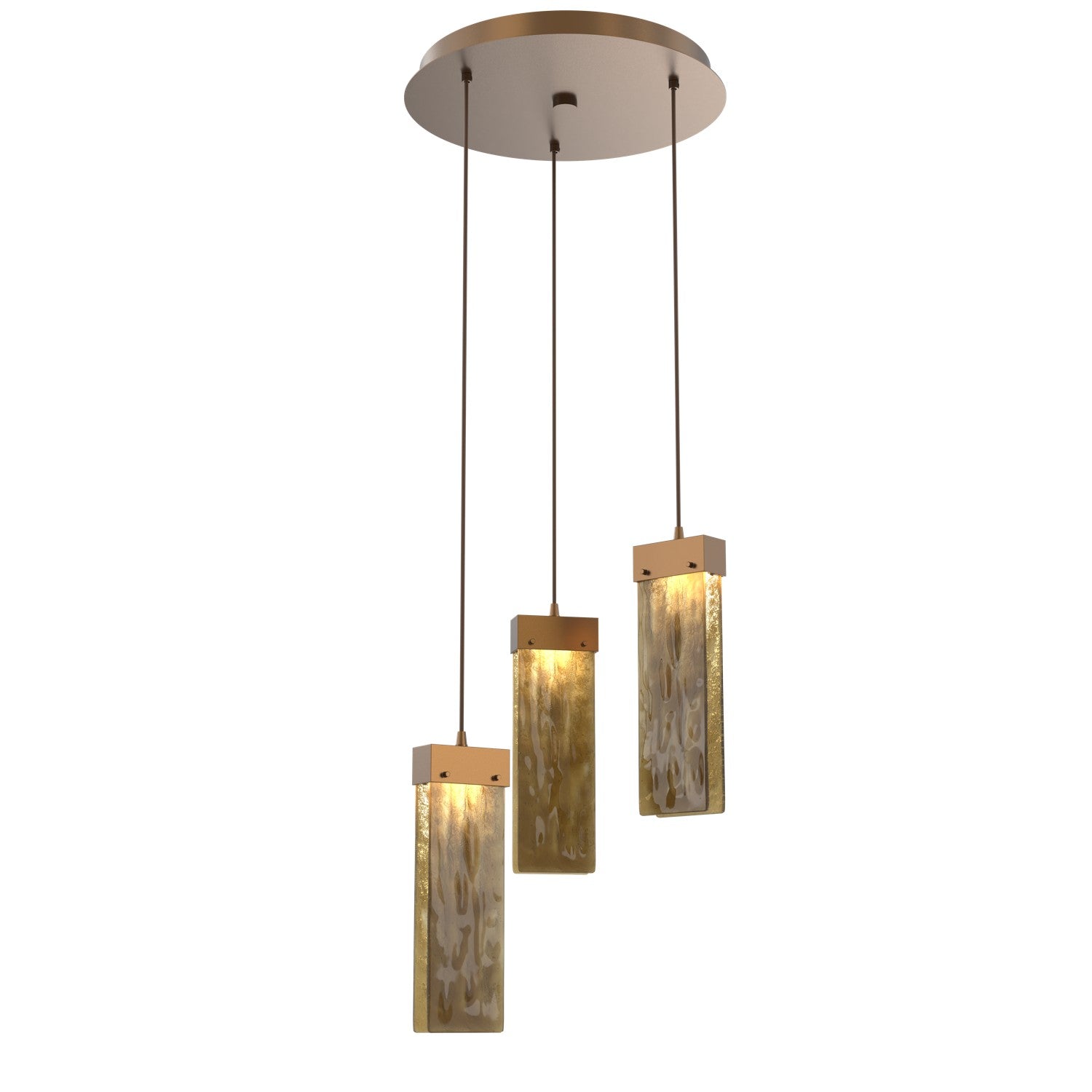 Hammerton Studio - CHB0042-03-FB-BG-C01-L1 - LED Pendant - Parallel - Flat Bronze