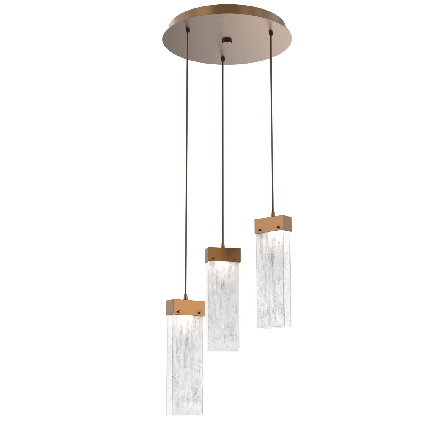 Hammerton Studio - CHB0042-03-FB-CG-C01-L1 - LED Pendant - Parallel - Flat Bronze