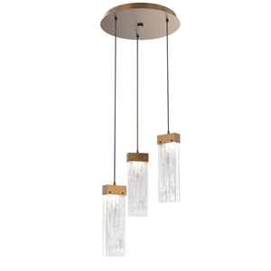 Hammerton Studio - CHB0042-03-FB-CG-C01-L3 - LED Pendant - Parallel - Flat Bronze