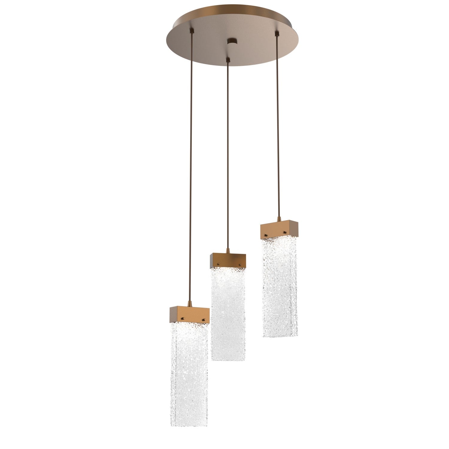 Hammerton Studio - CHB0042-03-FB-CR-C01-L1 - LED Pendant - Parallel - Flat Bronze