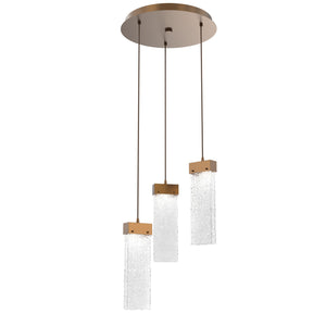 Hammerton Studio - CHB0042-03-FB-CR-C01-L3 - LED Pendant - Parallel - Flat Bronze