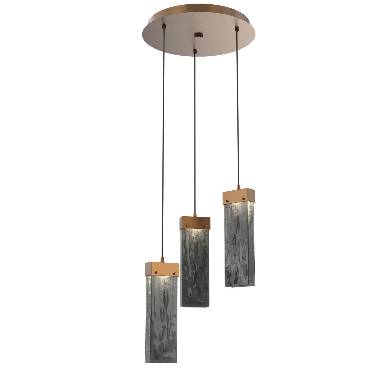 Hammerton Studio - CHB0042-03-FB-SG-C01-L1 - LED Pendant - Parallel - Flat Bronze