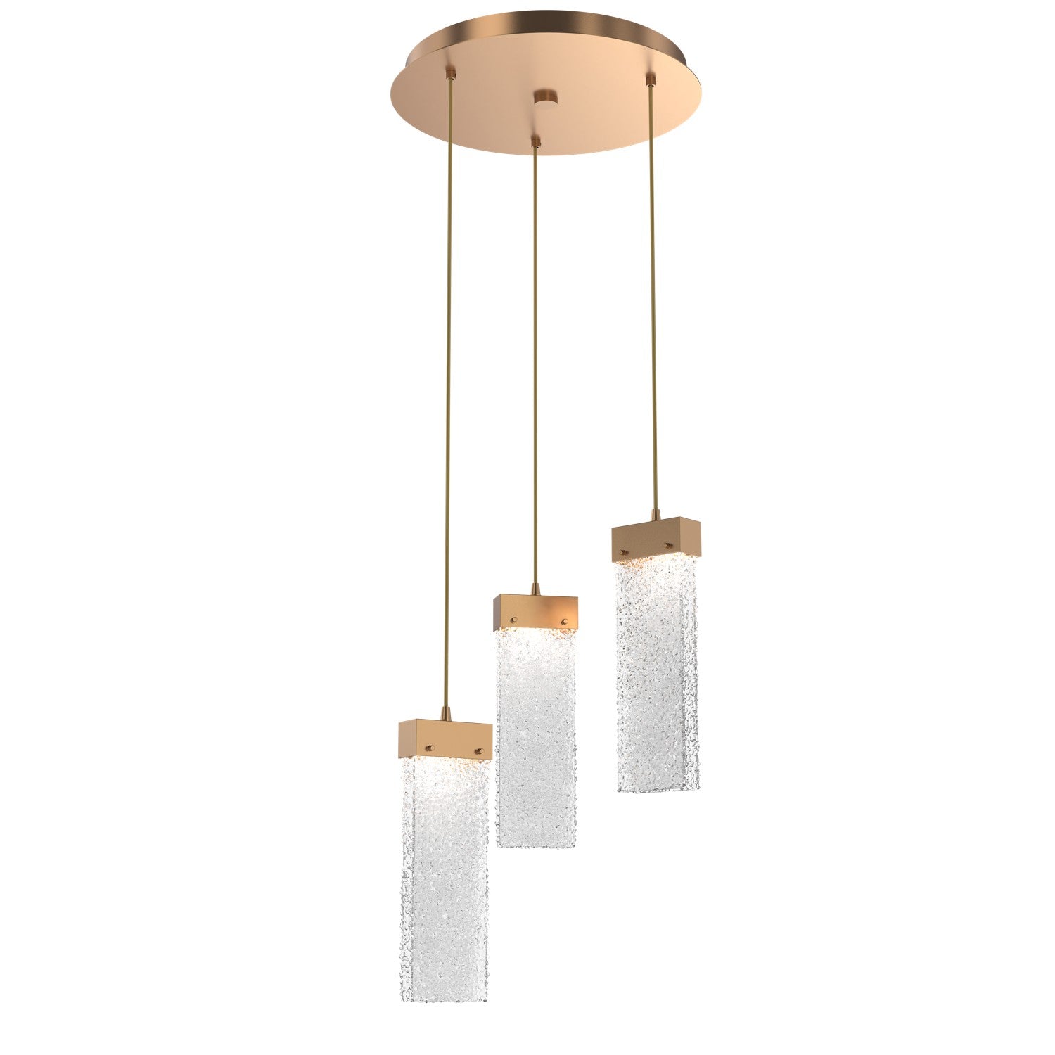 Hammerton Studio - CHB0042-03-NB-CR-C01-L1 - LED Pendant - Parallel - Novel Brass