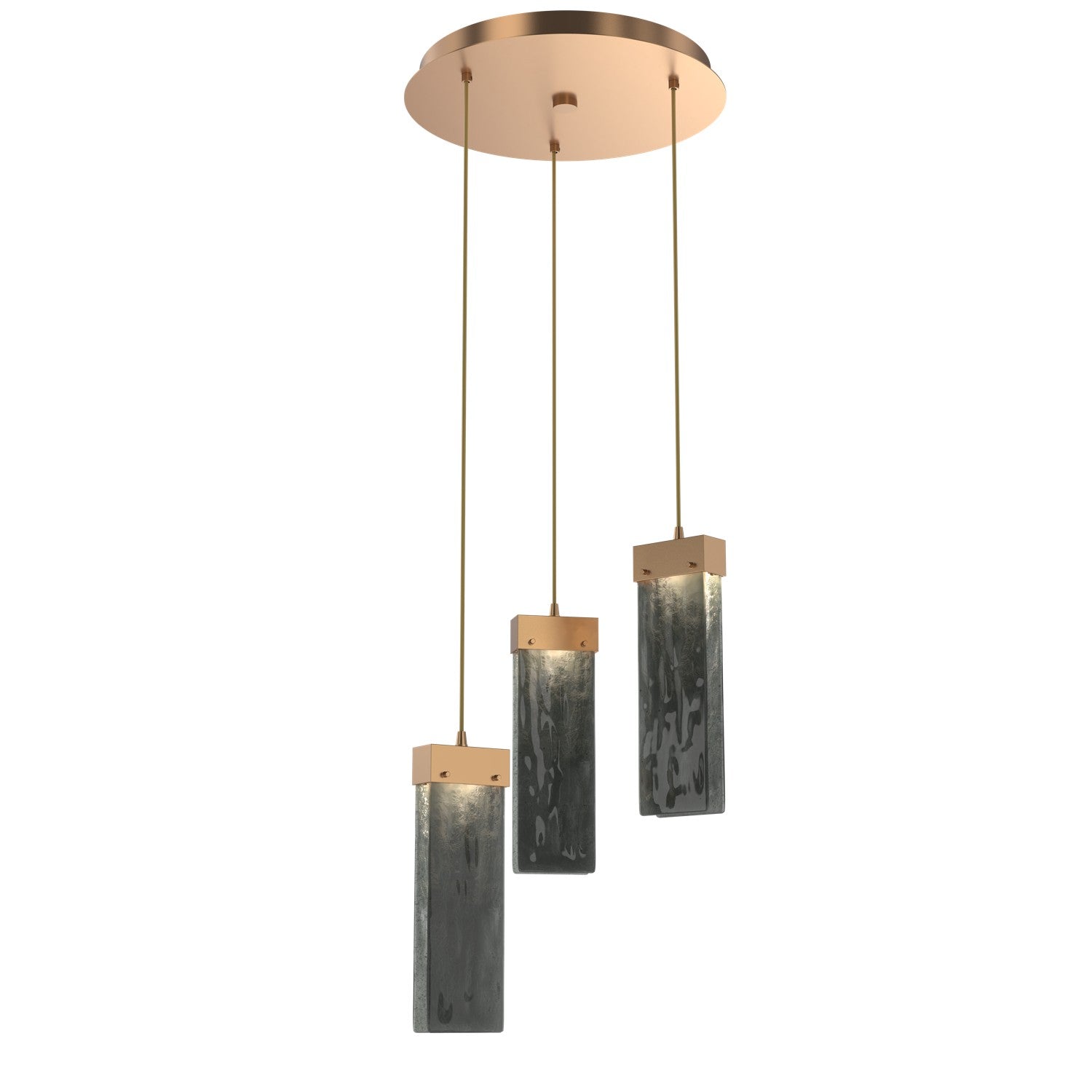 Hammerton Studio - CHB0042-03-NB-SG-C01-L3 - LED Pendant - Parallel - Novel Brass