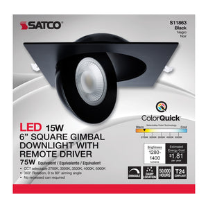 Satco - S11863 - LED Downlight - Black