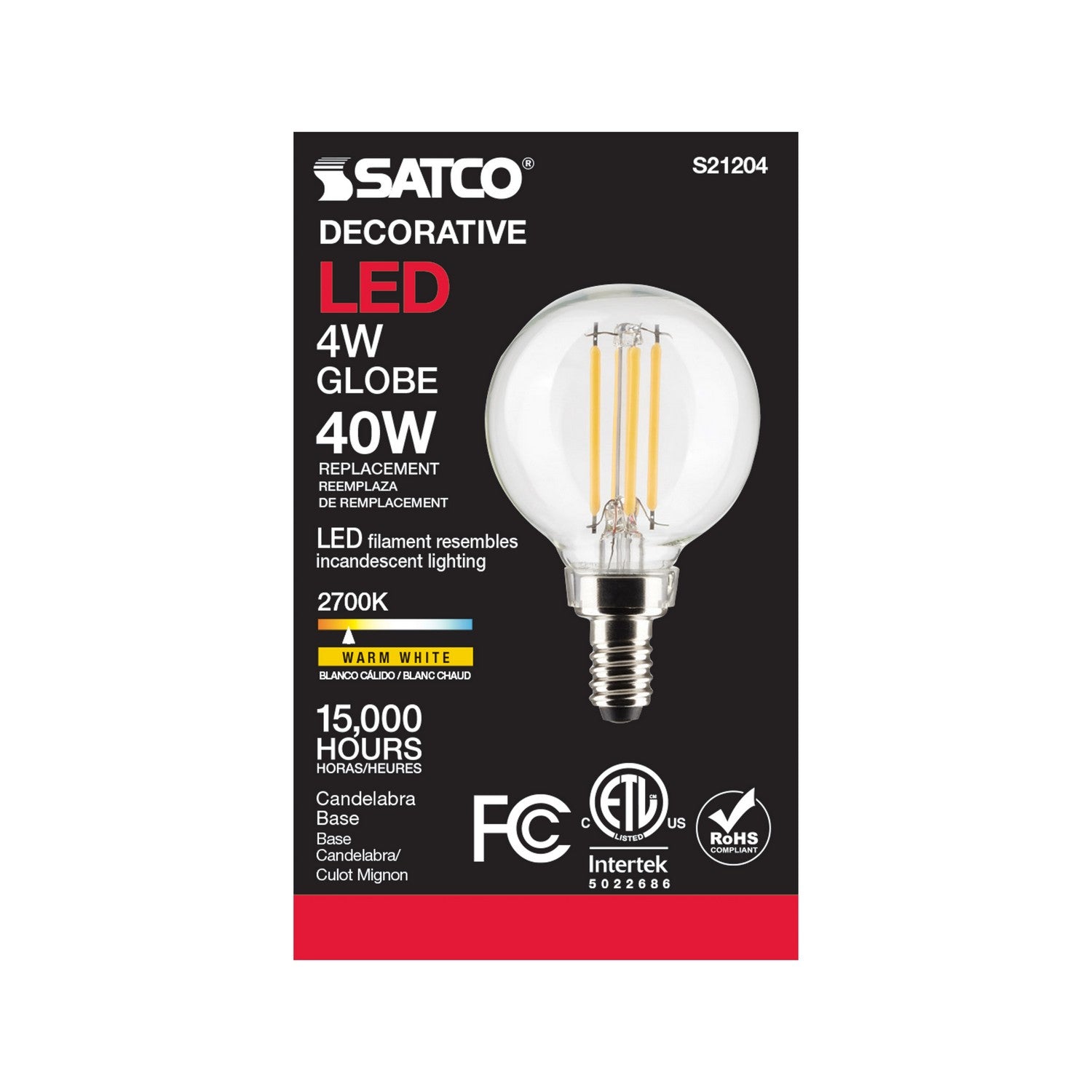 Satco - S21204 - Light Bulb - Clear