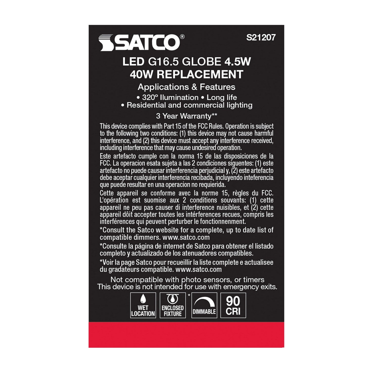 Satco - S21207 - Light Bulb - White