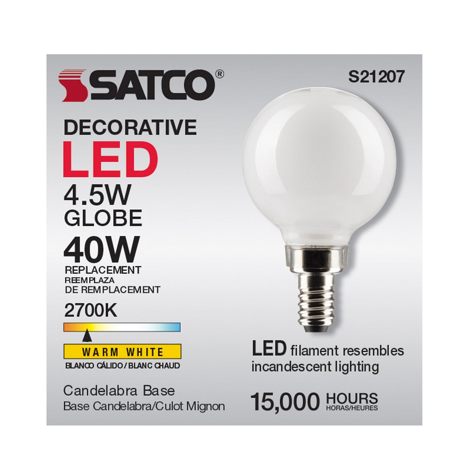 Satco - S21207 - Light Bulb - White