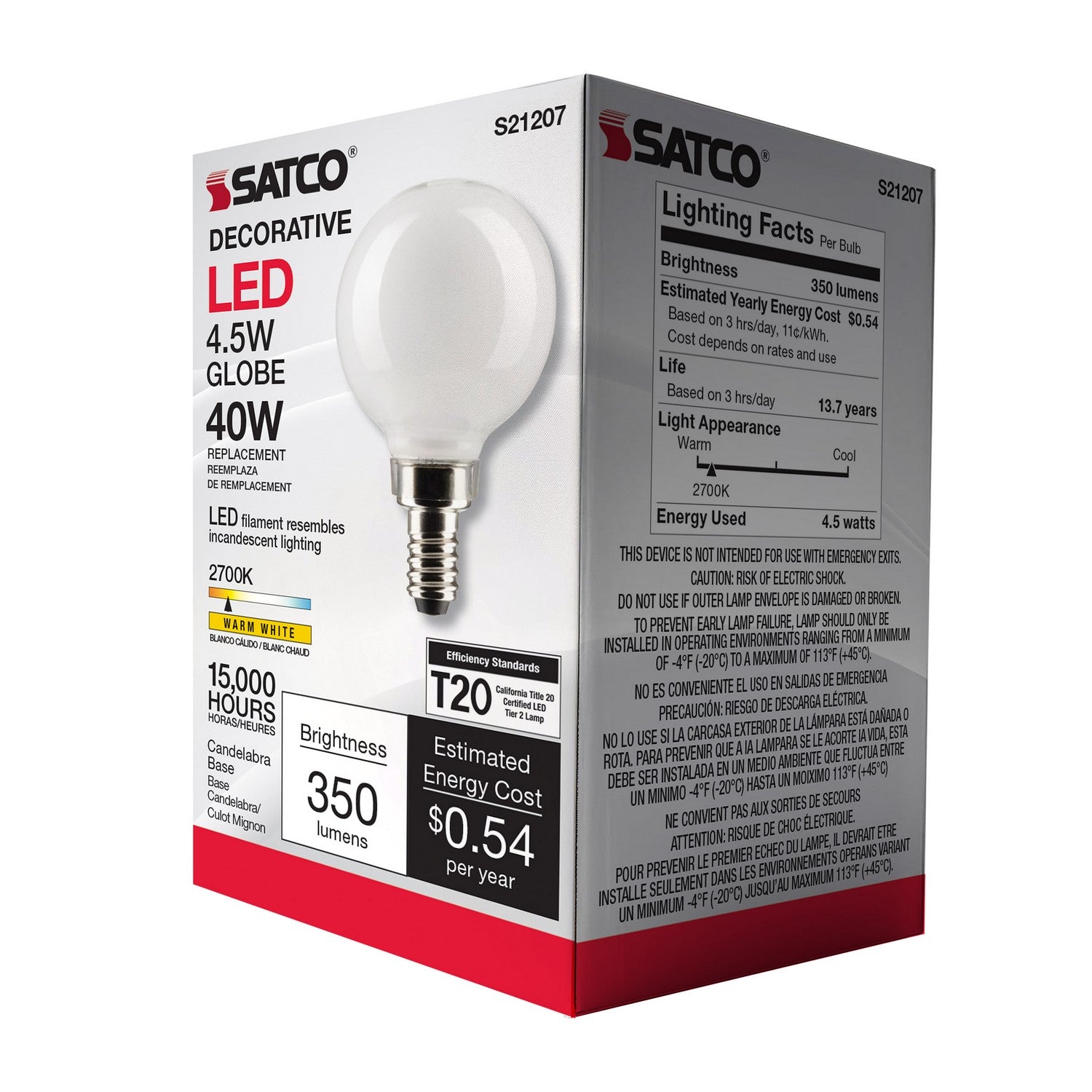 Satco - S21207 - Light Bulb - White