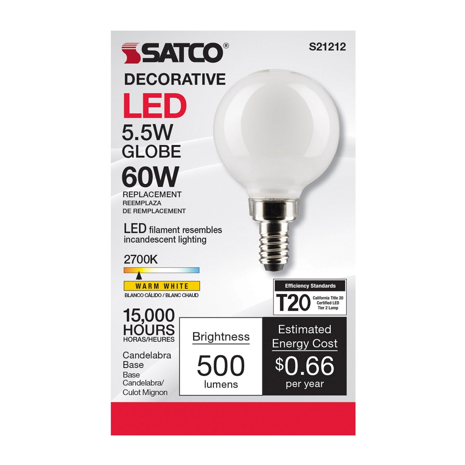 Satco - S21212 - Light Bulb - White