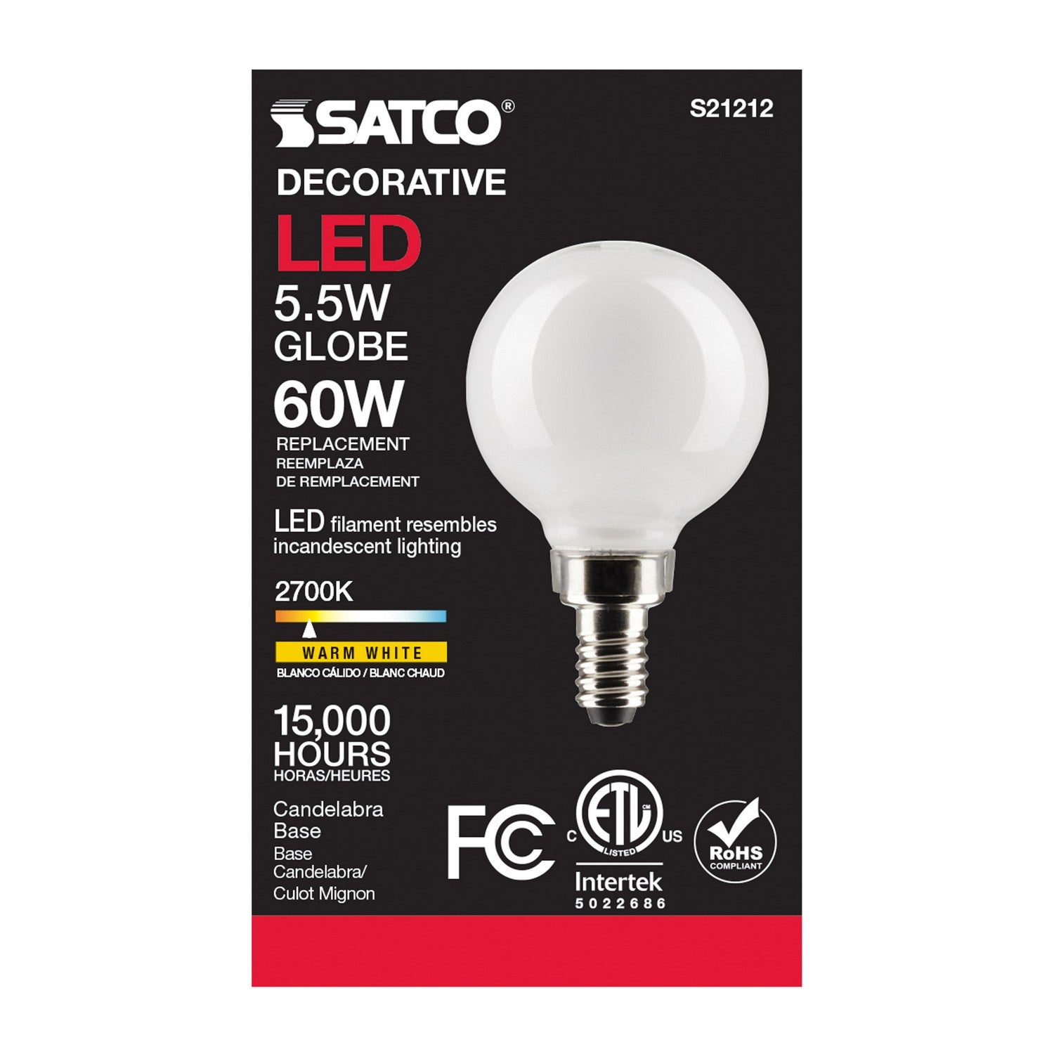 Satco - S21212 - Light Bulb - White