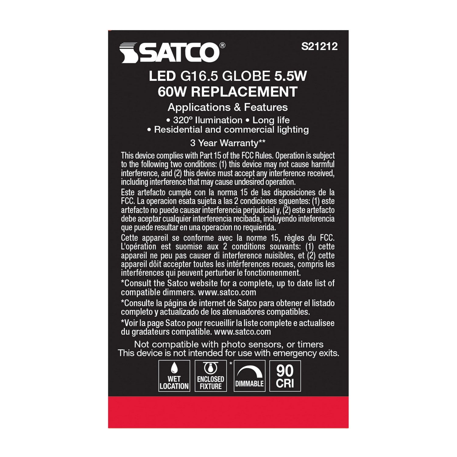 Satco - S21212 - Light Bulb - White