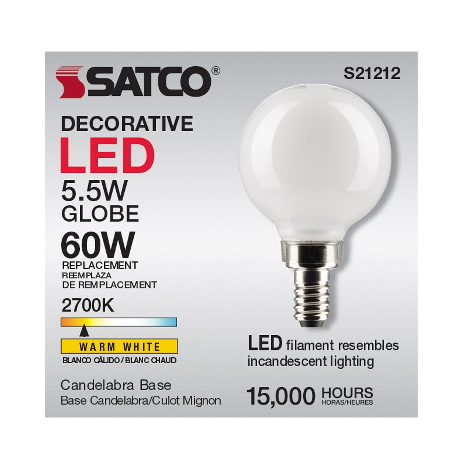 Satco - S21212 - Light Bulb - White