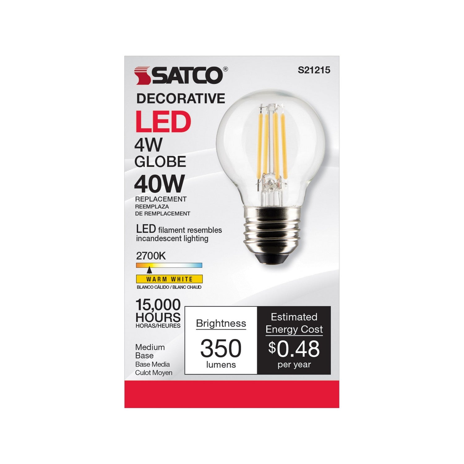 Satco - S21215 - Light Bulb - Clear