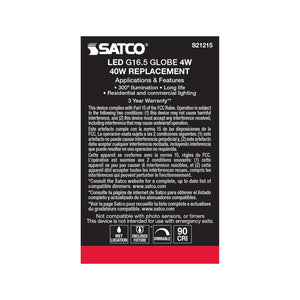 Satco - S21215 - Light Bulb - Clear