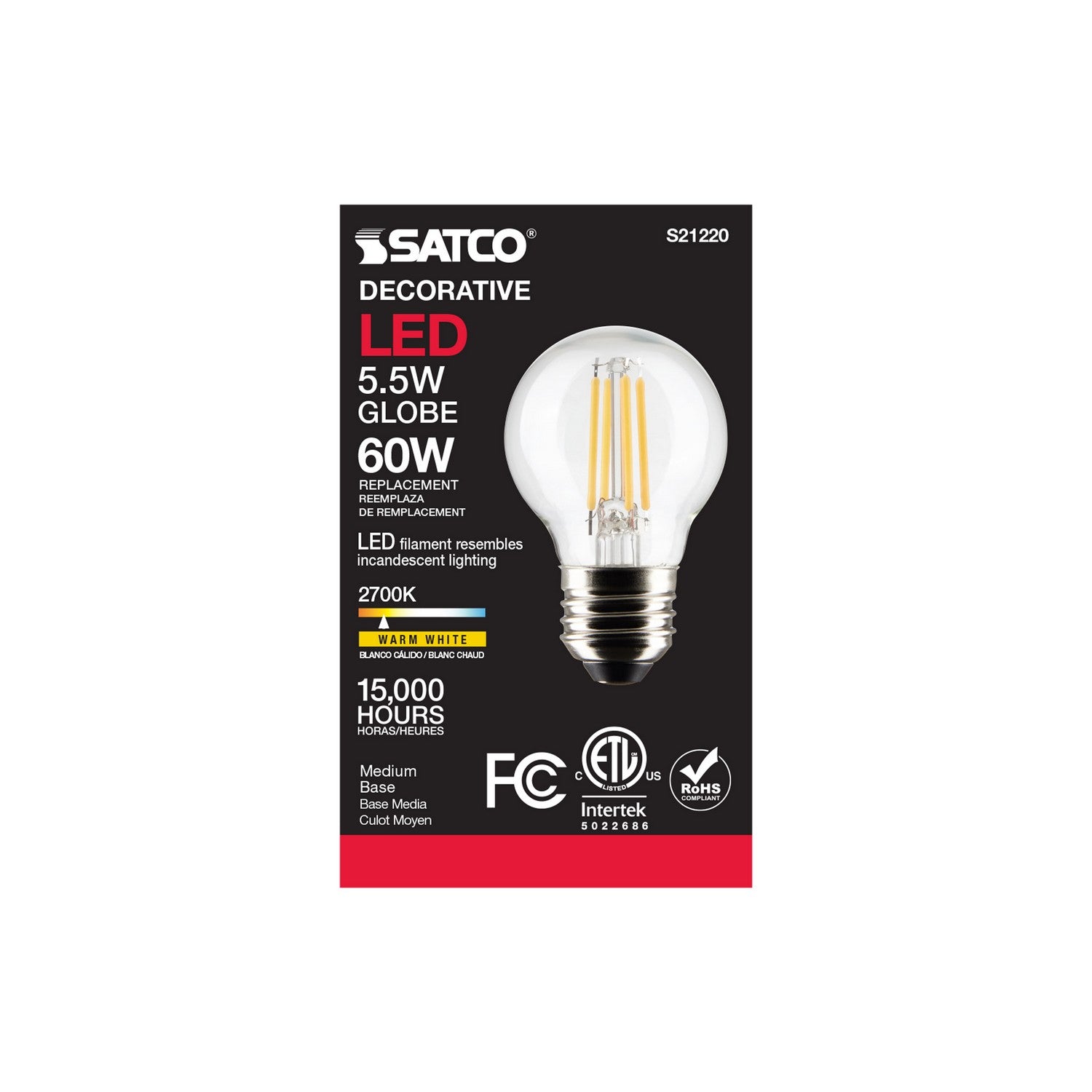 Satco - S21220 - Light Bulb - Clear