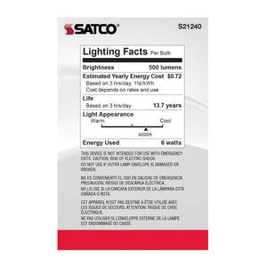 Satco - S21240 - Light Bulb - White