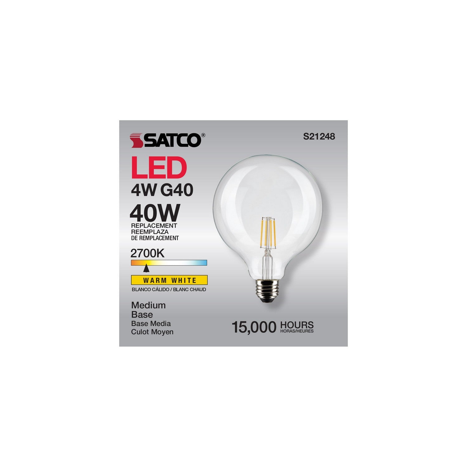 Satco - S21248 - Light Bulb - Clear
