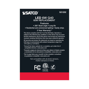 Satco - S21252 - Light Bulb - Clear