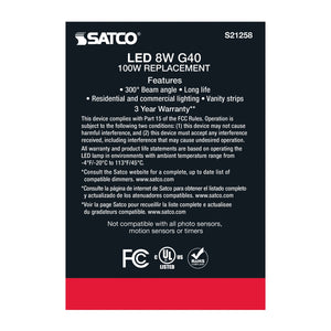 Satco - S21258 - Light Bulb - Clear