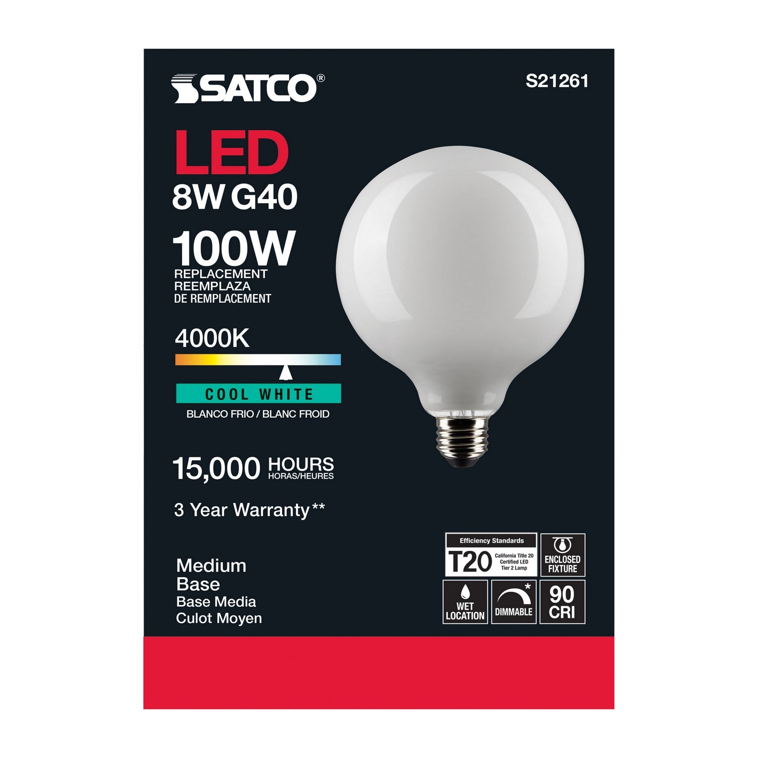 Satco - S21261 - Light Bulb - White