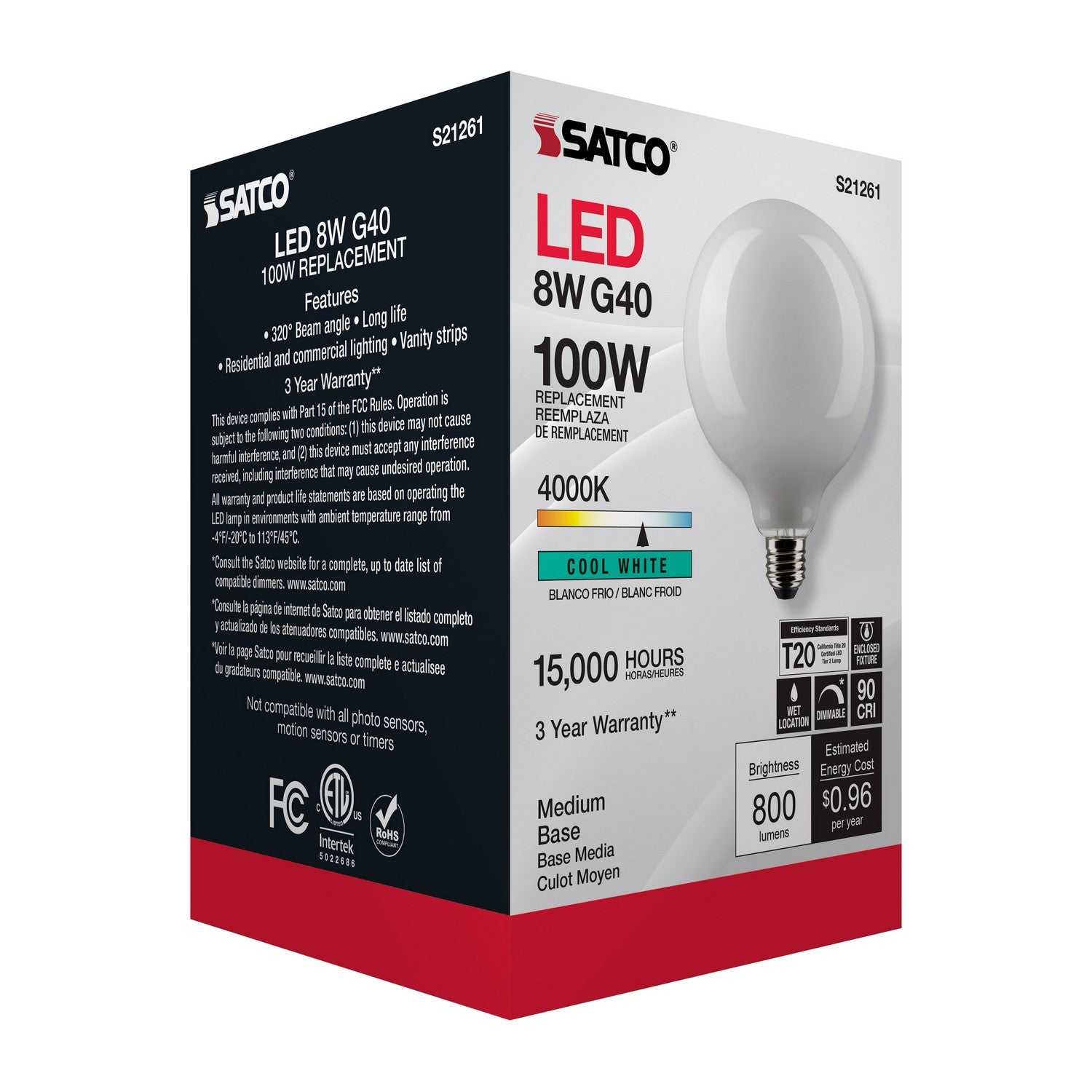 Satco - S21261 - Light Bulb - White