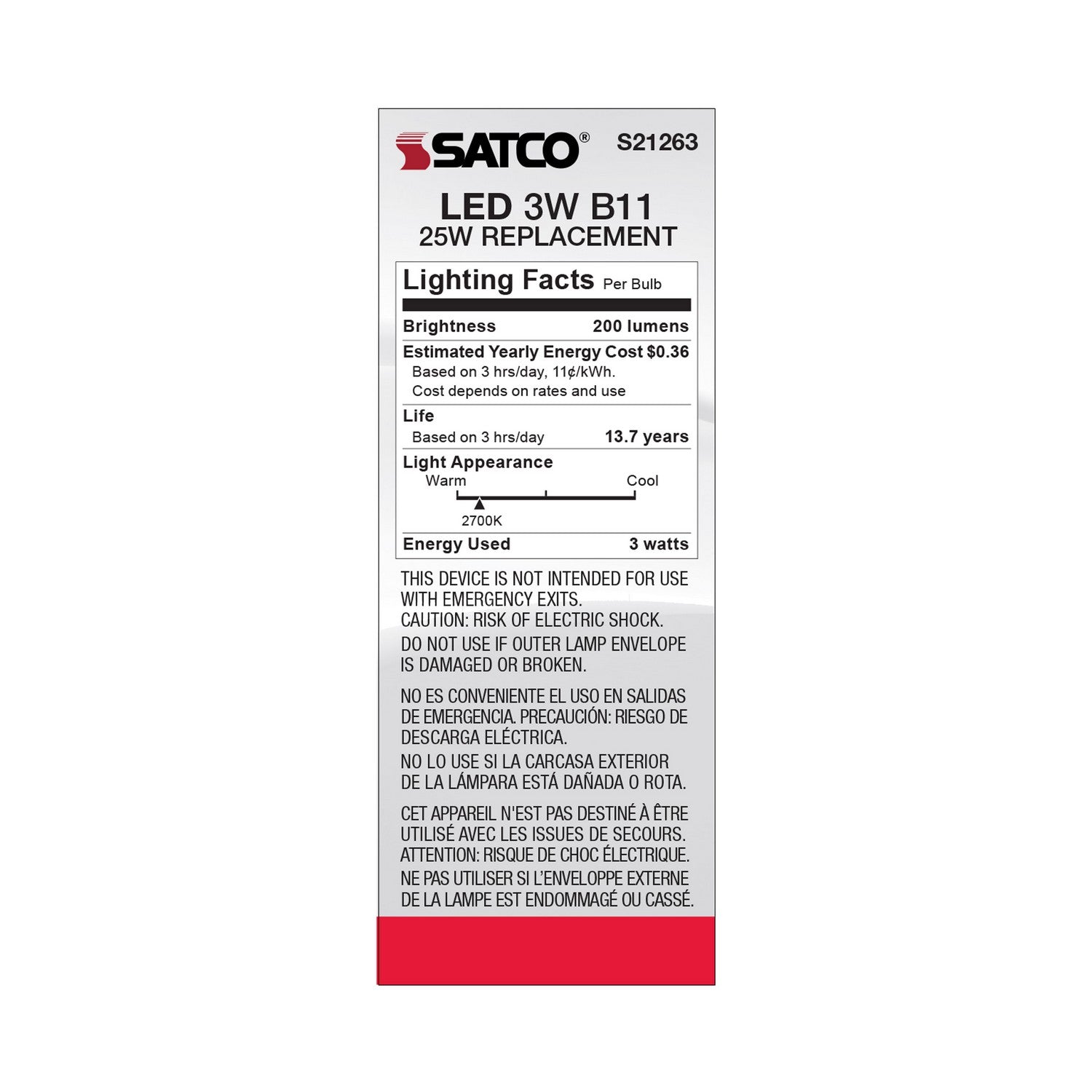 Satco - S21263 - Light Bulb - Frost