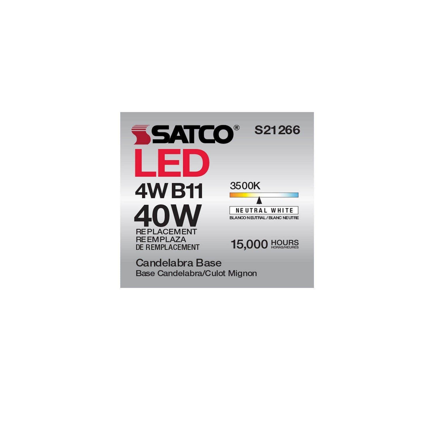 Satco - S21266 - Light Bulb - Clear
