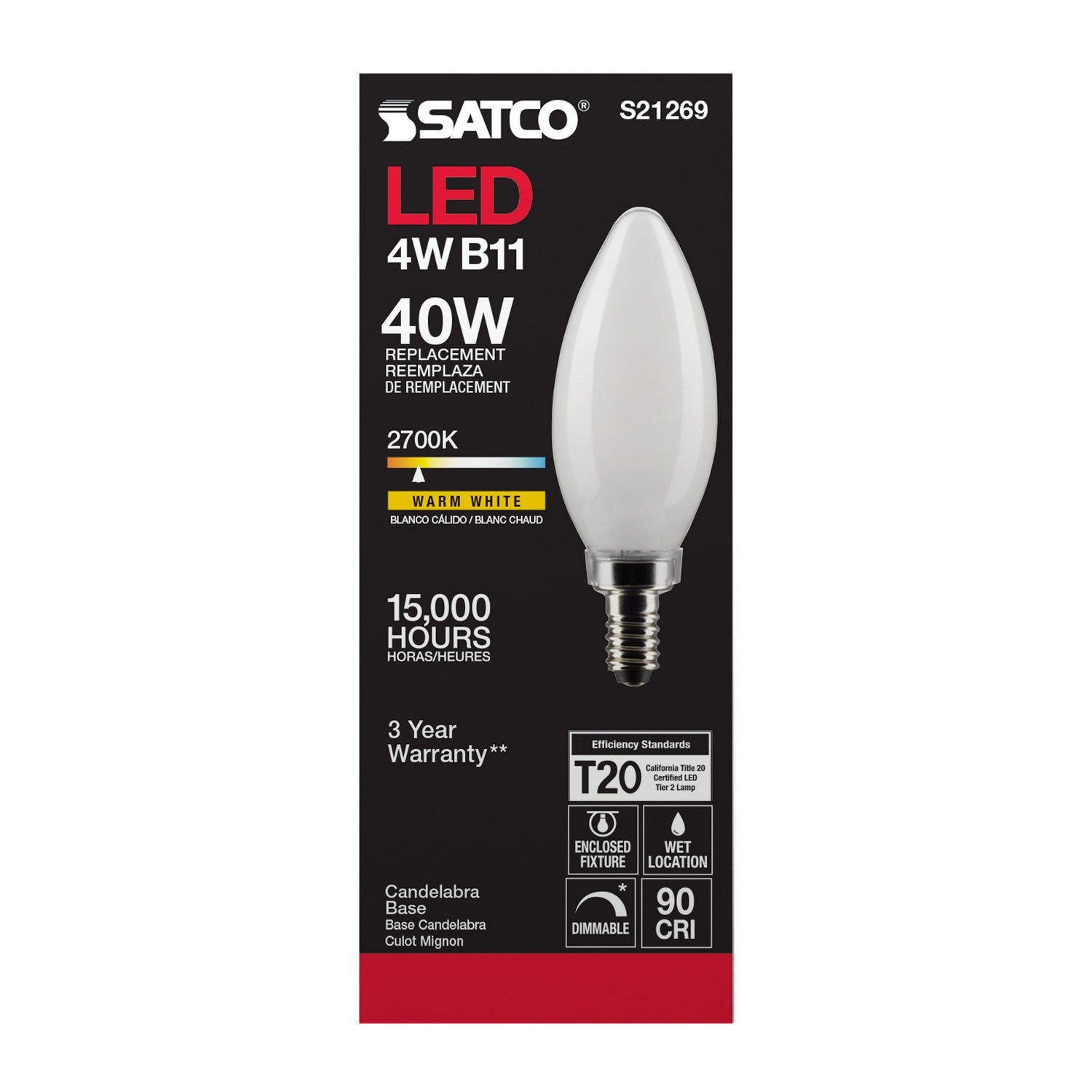 Satco - S21269 - Light Bulb - Frost