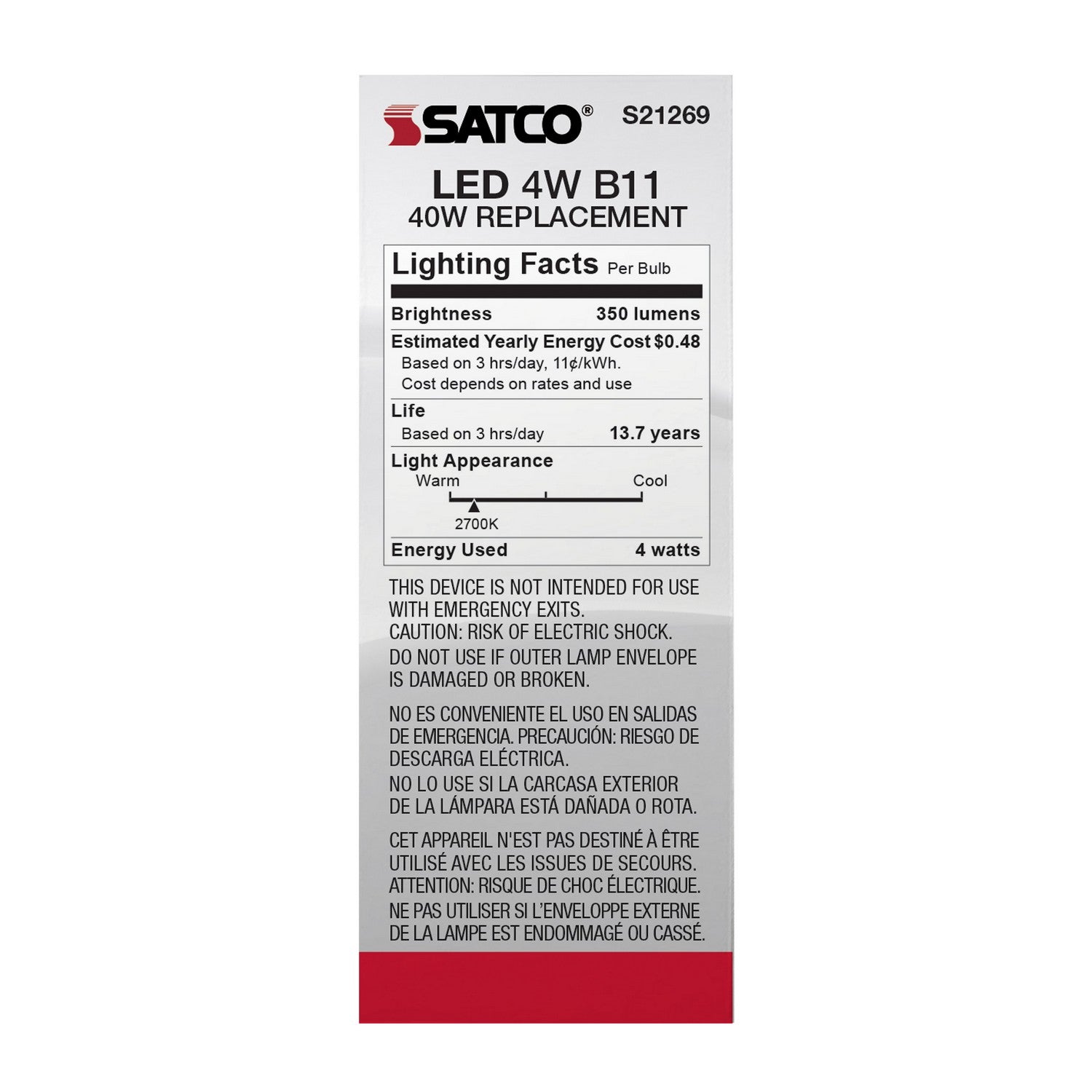 Satco - S21269 - Light Bulb - Frost