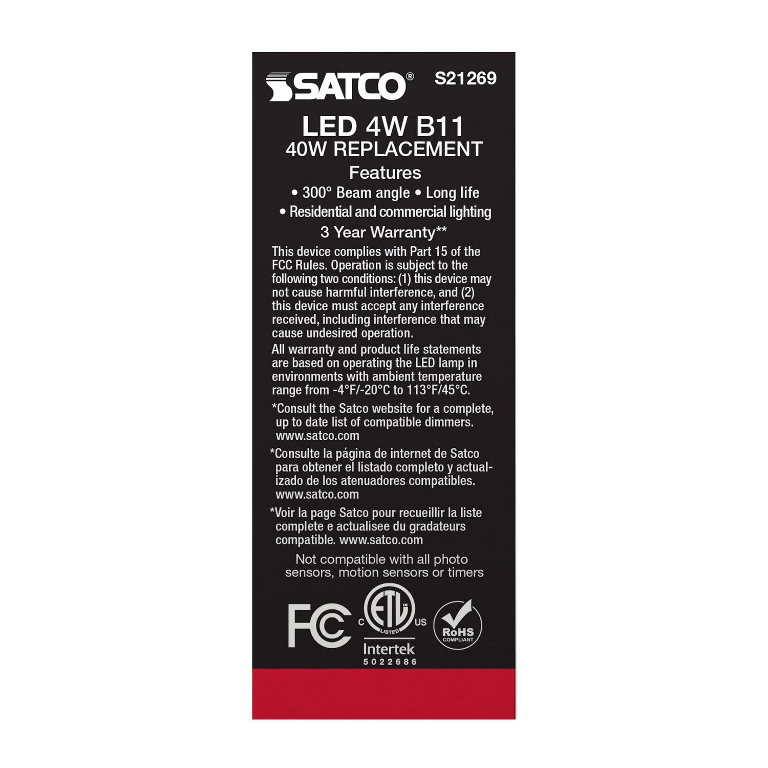 Satco - S21269 - Light Bulb - Frost