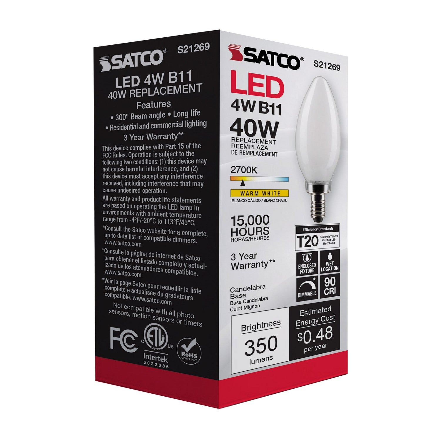 Satco - S21269 - Light Bulb - Frost