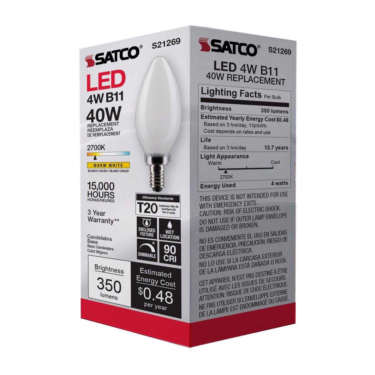 Satco - S21269 - Light Bulb - Frost