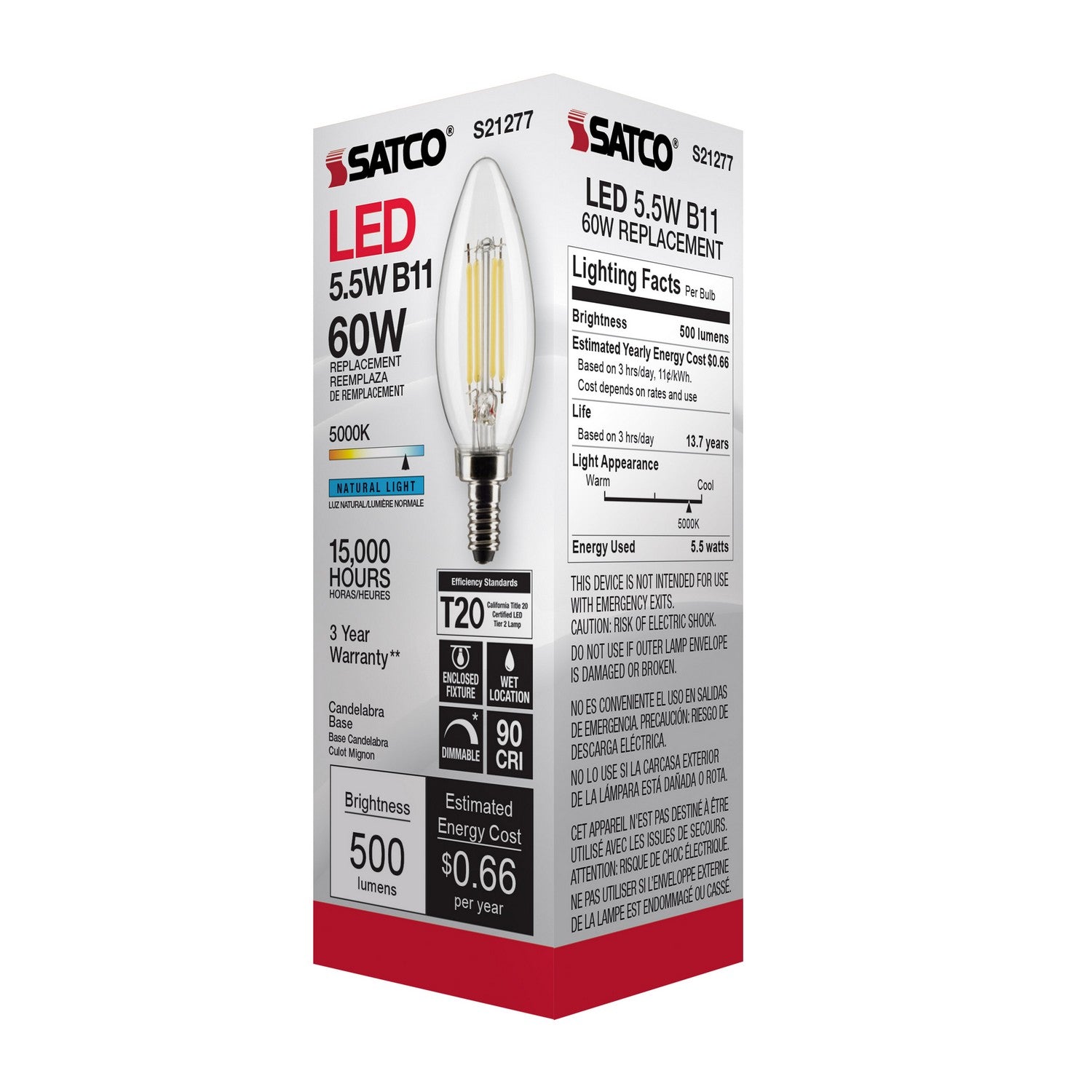 Satco - S21277 - Light Bulb - Clear