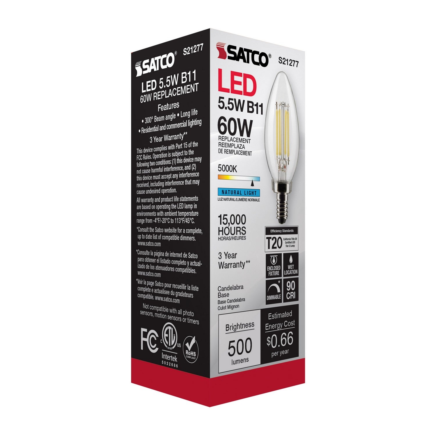 Satco - S21277 - Light Bulb - Clear