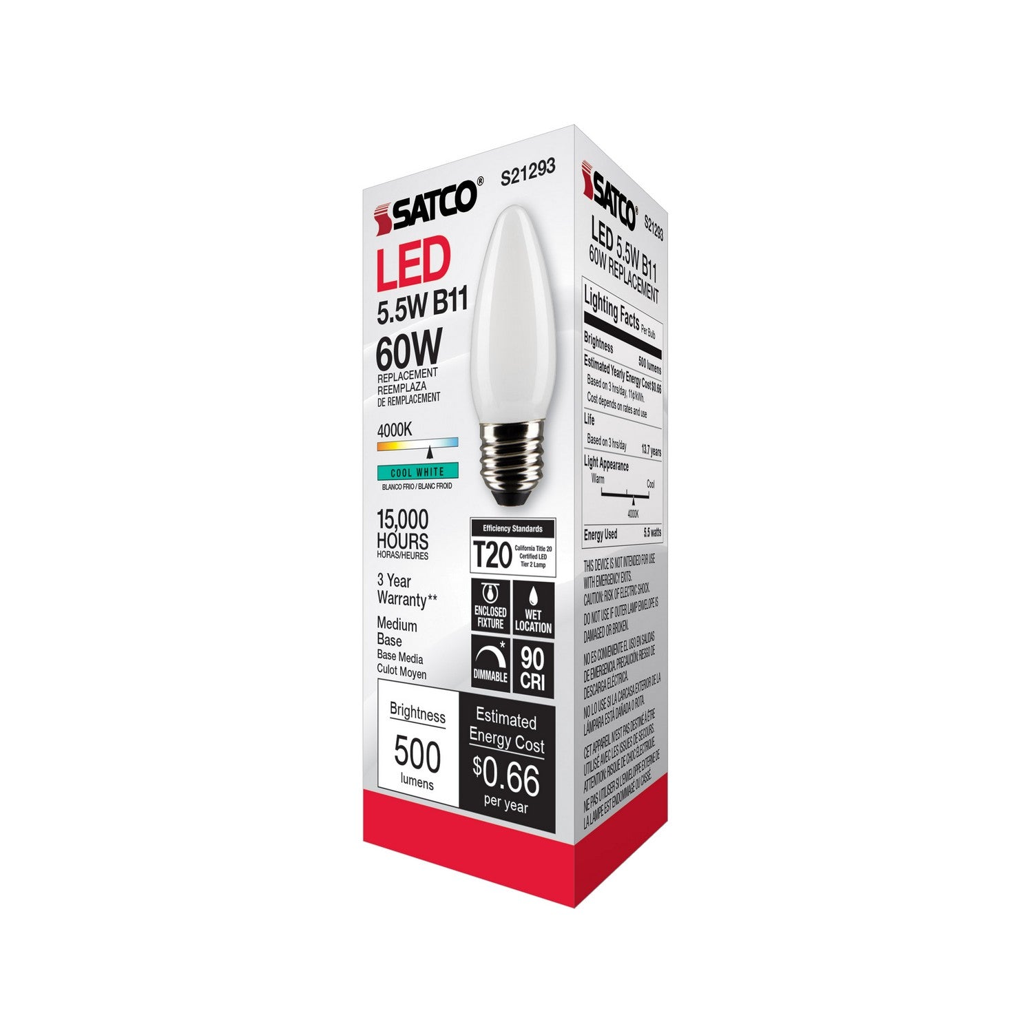 Satco - S21293 - Light Bulb - Frost