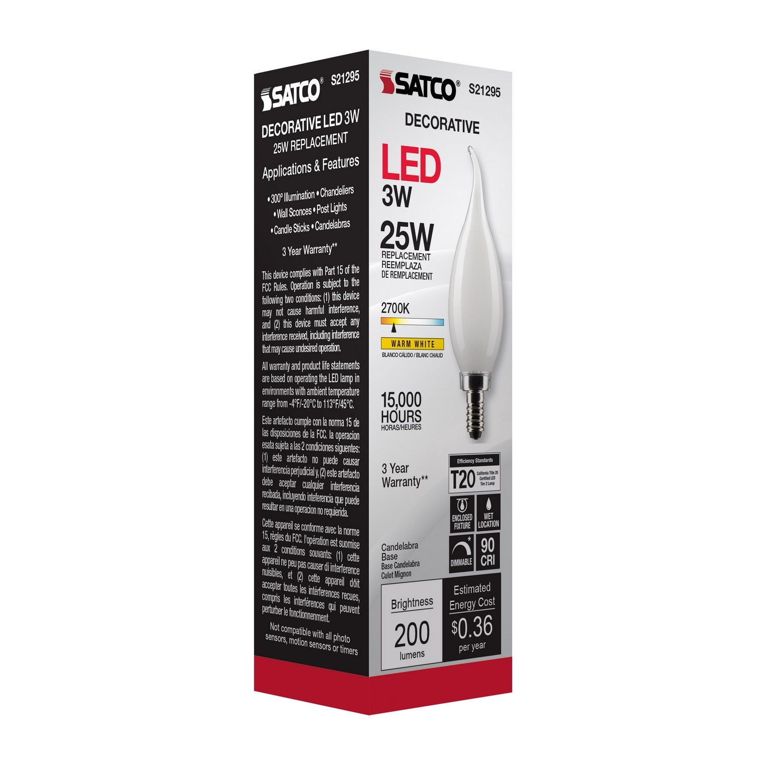 Satco - S21295 - Light Bulb - Frost