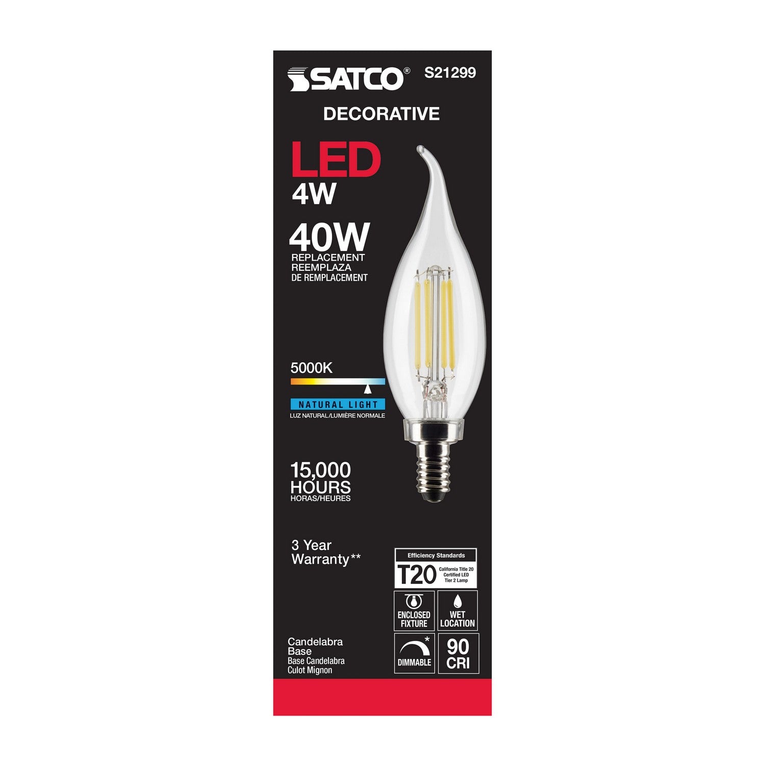 Satco - S21299 - Light Bulb - Clear