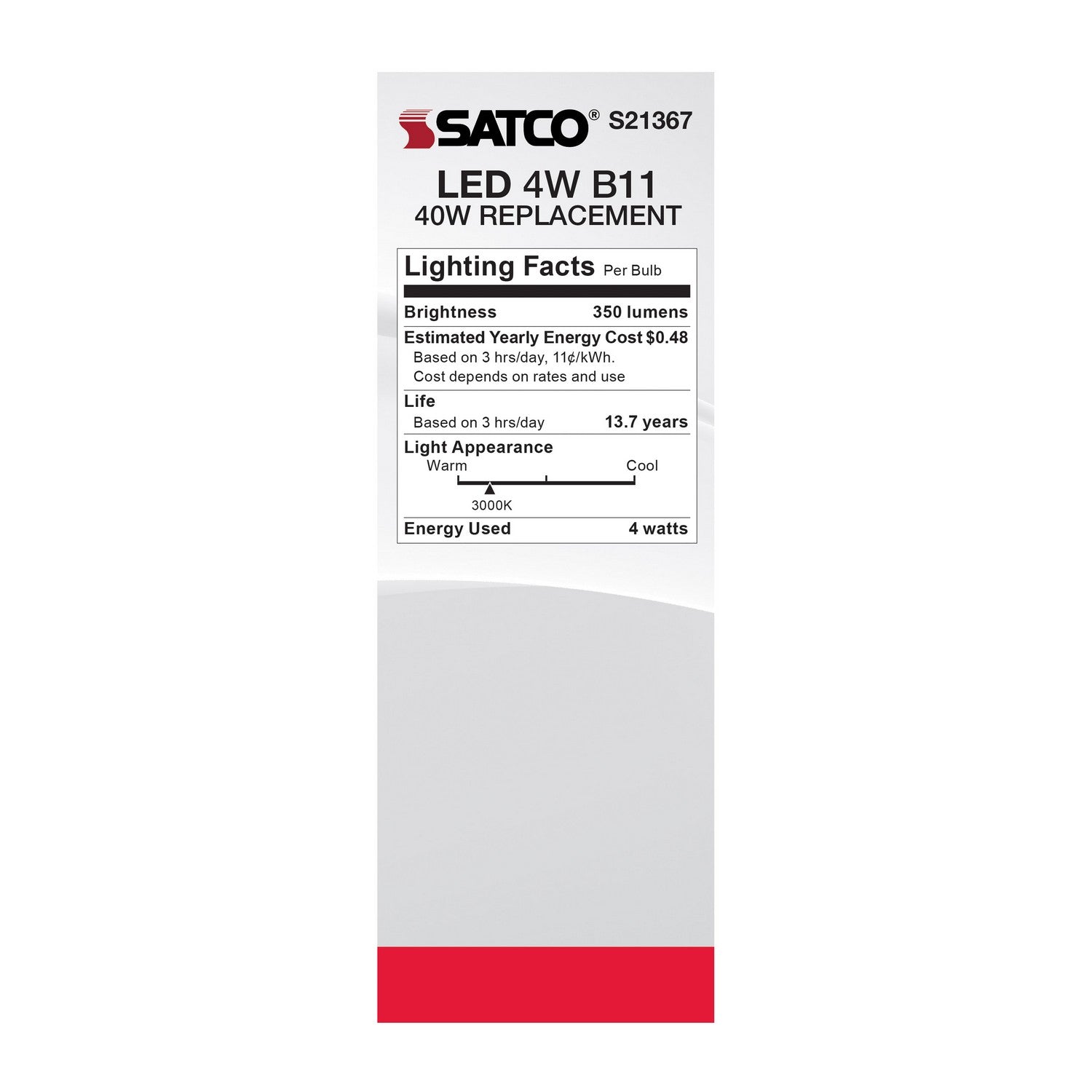 Satco - S21367 - Light Bulb - Clear