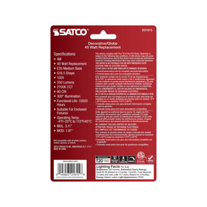 Satco - S21815 - Light Bulb - Clear