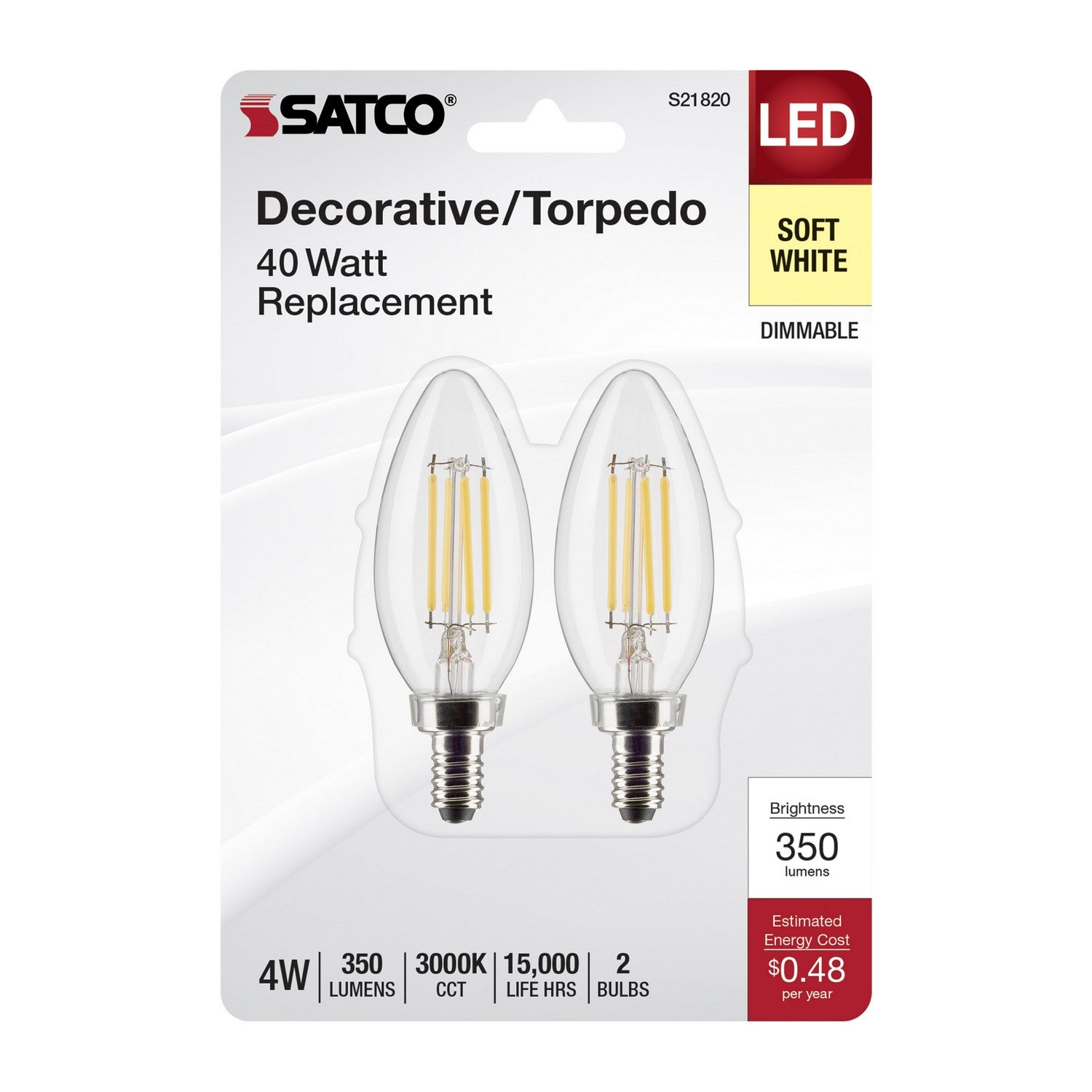 Satco - S21820 - Light Bulb - Clear