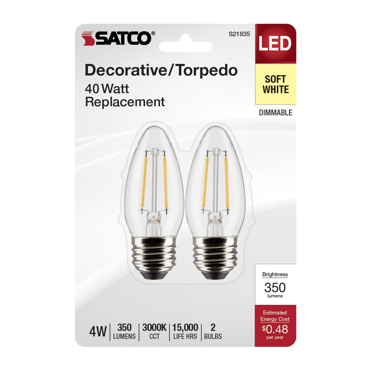 Satco - S21835 - Light Bulb - Clear