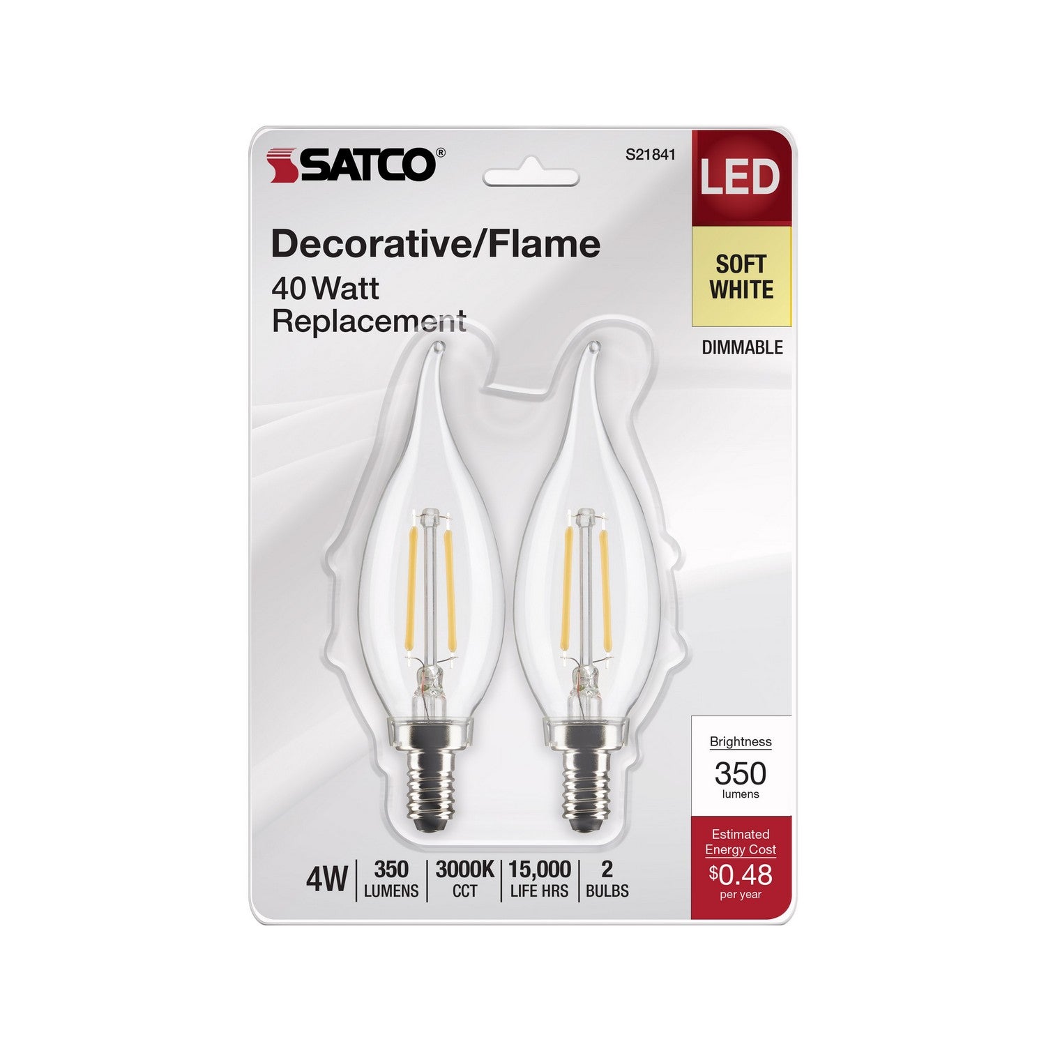 Satco - S21841 - Light Bulb - Clear