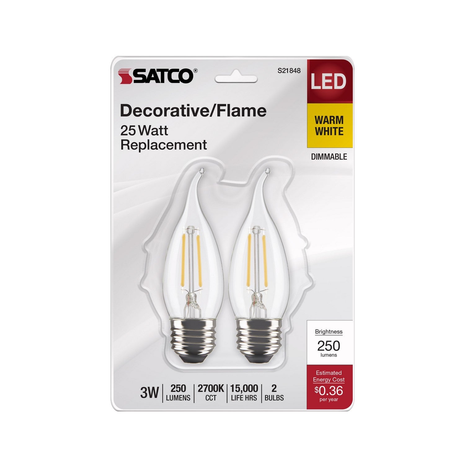 Satco - S21848 - Light Bulb - Clear