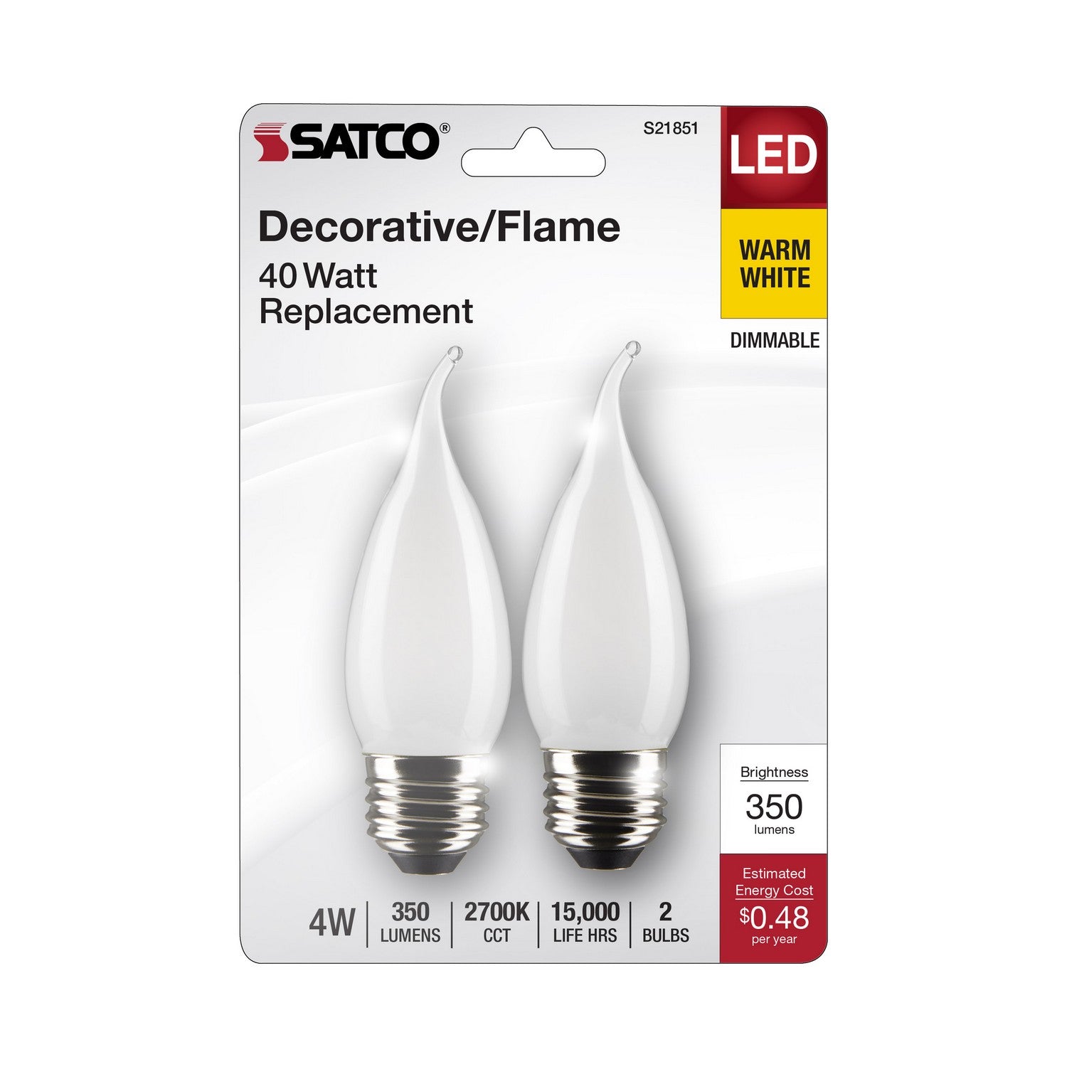 Satco - S21851 - Light Bulb - Frost