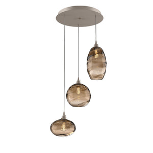 Hammerton Studio - CHB0048-03-BS-OB-C01-E2 - Three Light Pendant - Misto - Beige Silver