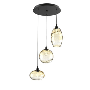 Hammerton Studio - CHB0048-03-MB-OA-C01-E2 - Three Light Pendant - Misto - Matte Black