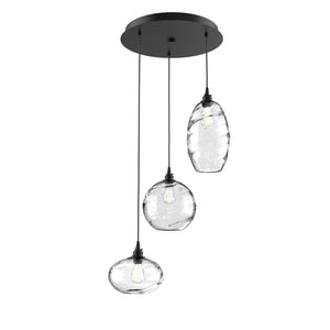 Hammerton Studio - CHB0048-03-MB-OC-C01-E2 - Three Light Pendant - Misto - Matte Black