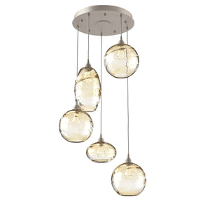 Hammerton Studio - CHB0048-05-BS-OA-C01-E2 - Five Light Pendant - Misto - Beige Silver