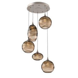 Hammerton Studio - CHB0048-05-BS-OB-C01-E2 - Five Light Pendant - Misto - Beige Silver